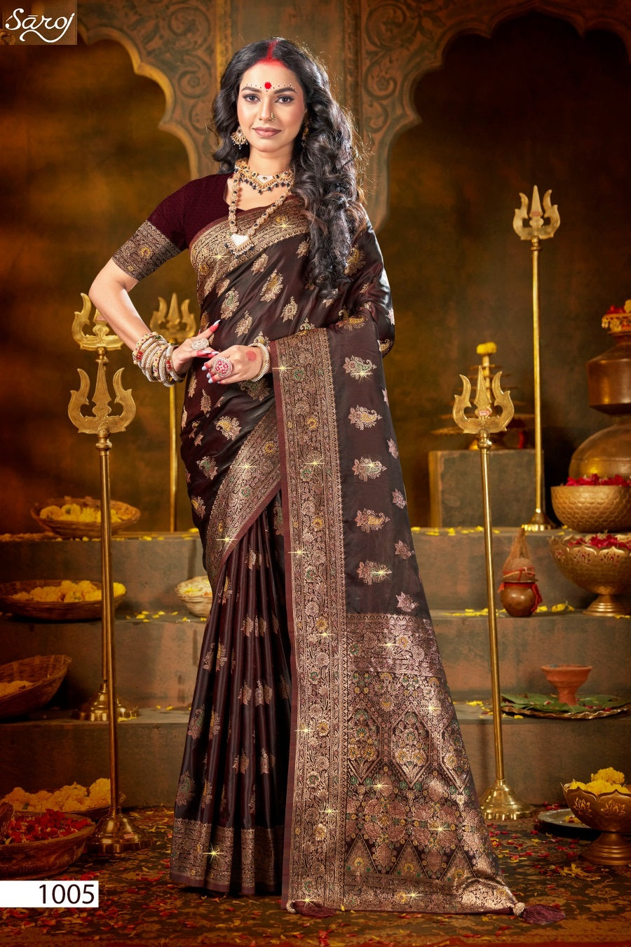 Shrinidhi Satin Saroski Vol 2 Saroj Silk Sarees Supplier India