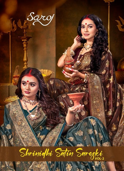 Shrinidhi Satin Saroski Vol 2 Saroj Silk Sarees Supplier India