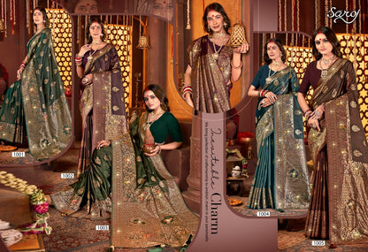 Shrinidhi Satin Saroski Vol 3 Saroj Silk Sarees Wholesaler Ahmedabad