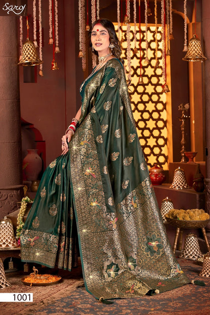 Shrinidhi Satin Saroski Vol 3 Saroj Silk Sarees Wholesaler Ahmedabad