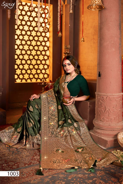 Shrinidhi Satin Saroski Vol 3 Saroj Silk Sarees Wholesaler Ahmedabad