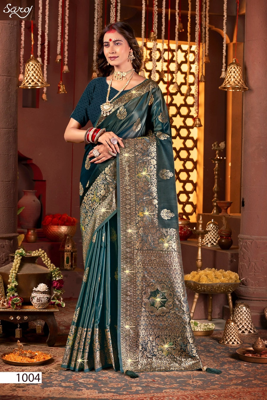 Shrinidhi Satin Saroski Vol 3 Saroj Silk Sarees Wholesaler Ahmedabad