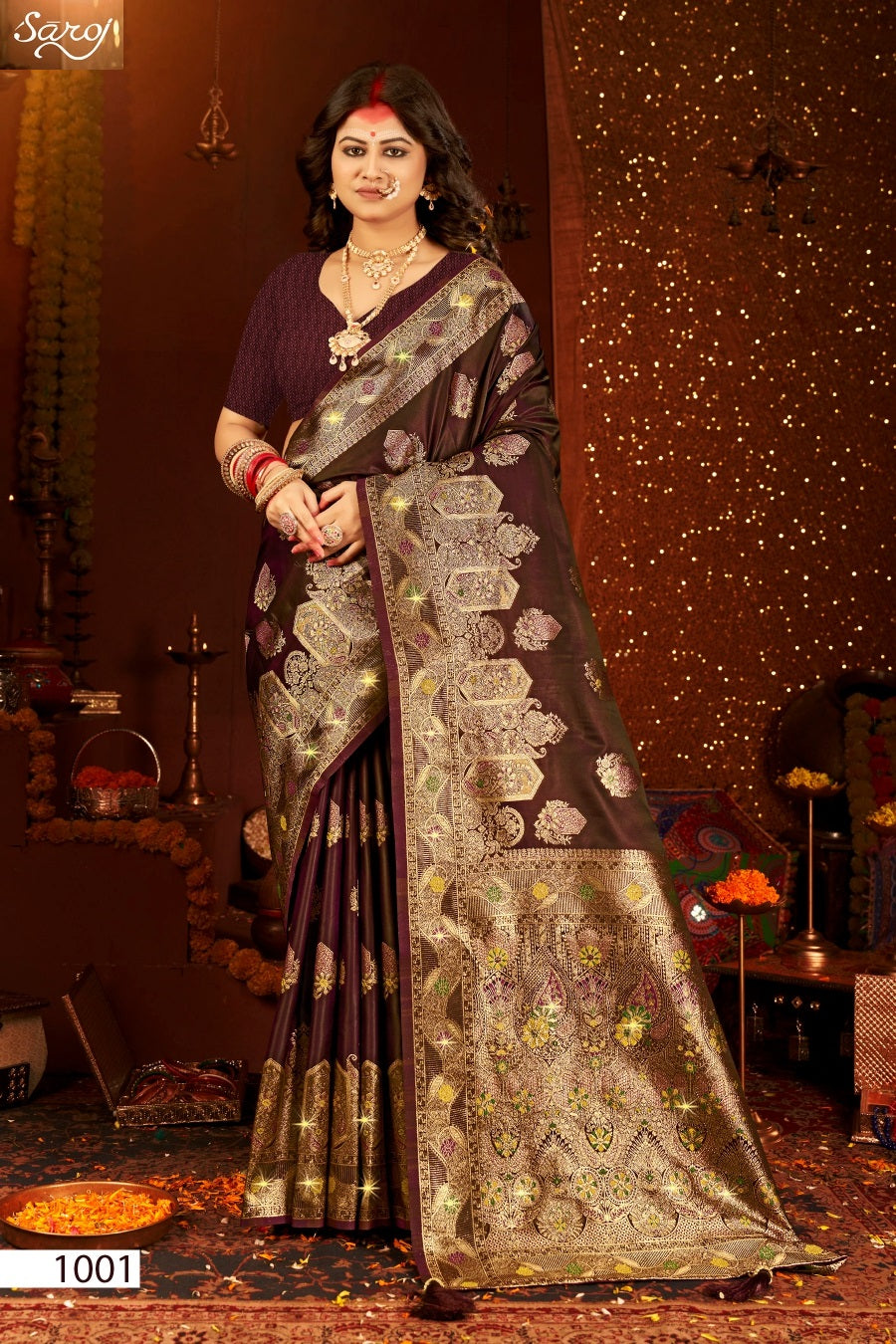 Shrinidhi Satin Saroski Vol 4 Saroj Silk Sarees Wholesale Price