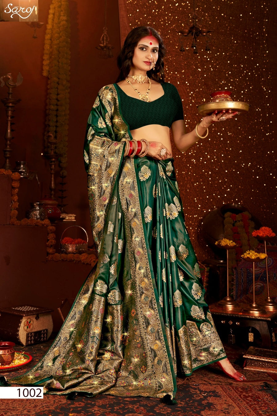 Shrinidhi Satin Saroski Vol 4 Saroj Silk Sarees Wholesale Price