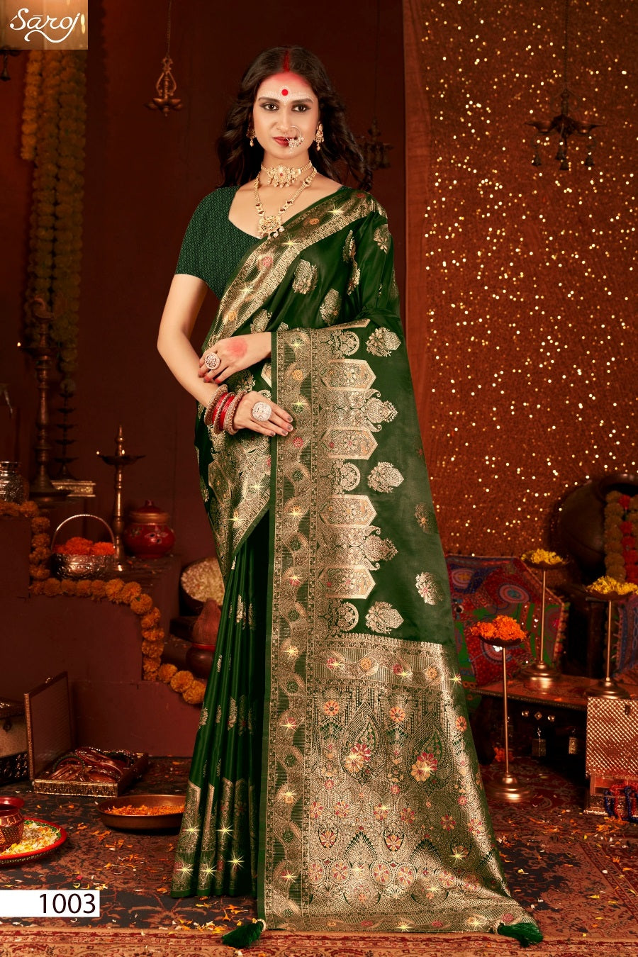 Shrinidhi Satin Saroski Vol 4 Saroj Silk Sarees Wholesale Price