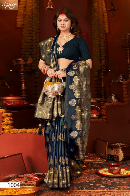 Shrinidhi Satin Saroski Vol 4 Saroj Silk Sarees Wholesale Price