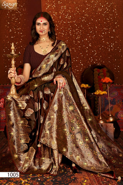 Shrinidhi Satin Saroski Vol 4 Saroj Silk Sarees Wholesale Price