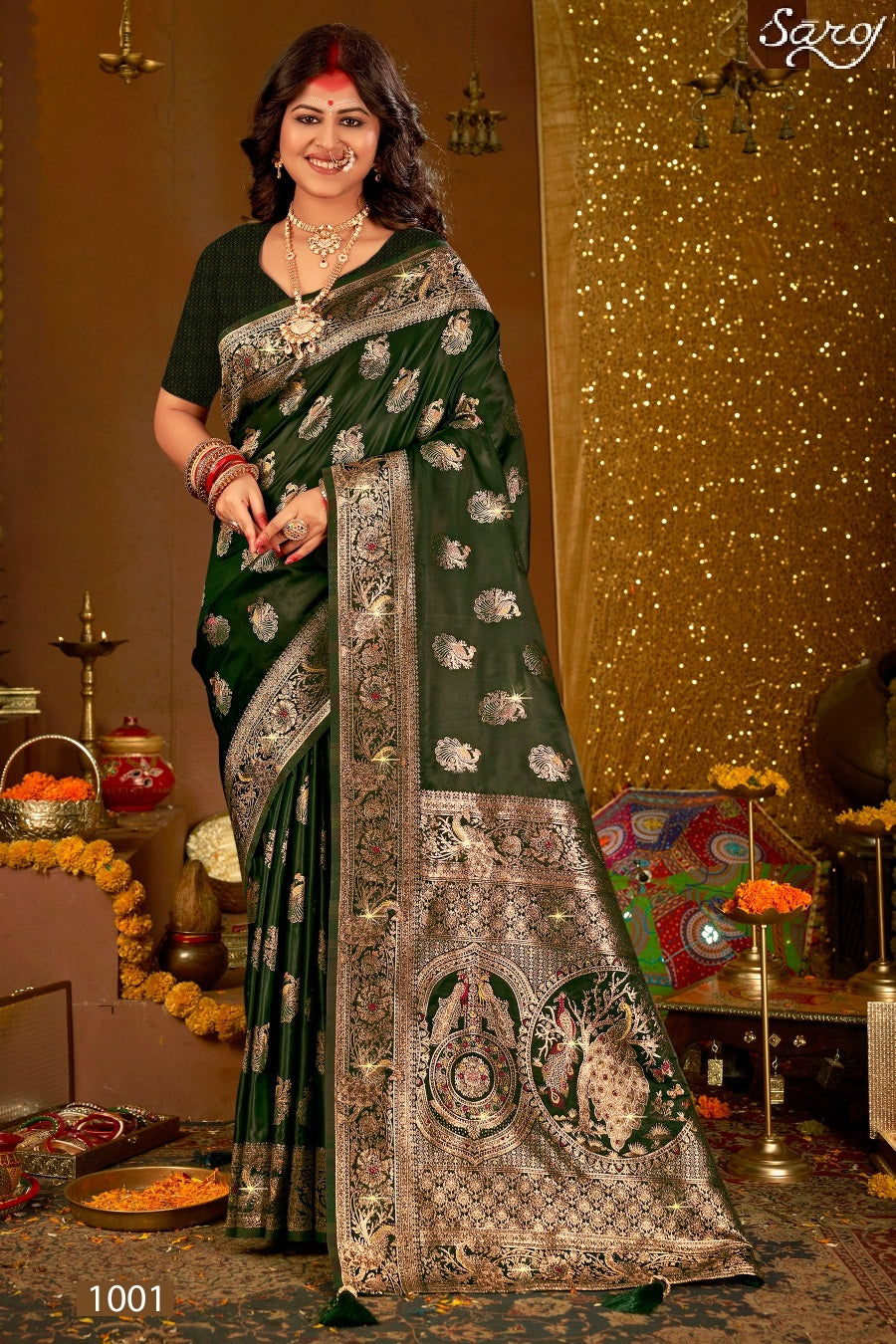 Shrinidhi Satin Saroski Vol 5 Saroj Silk Sarees Manufacturer India