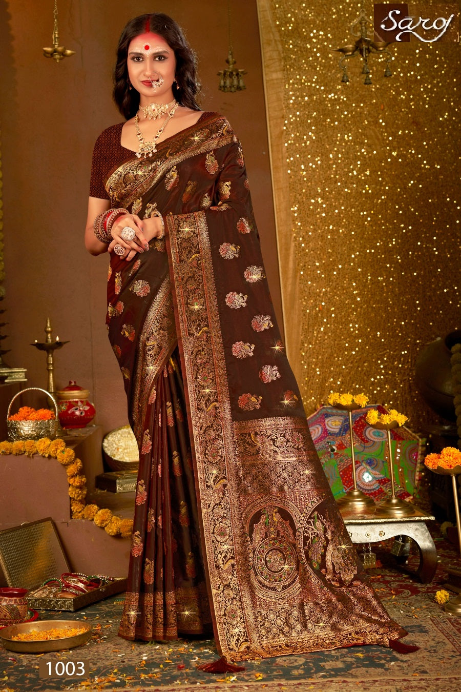 Shrinidhi Satin Saroski Vol 5 Saroj Silk Sarees Manufacturer India