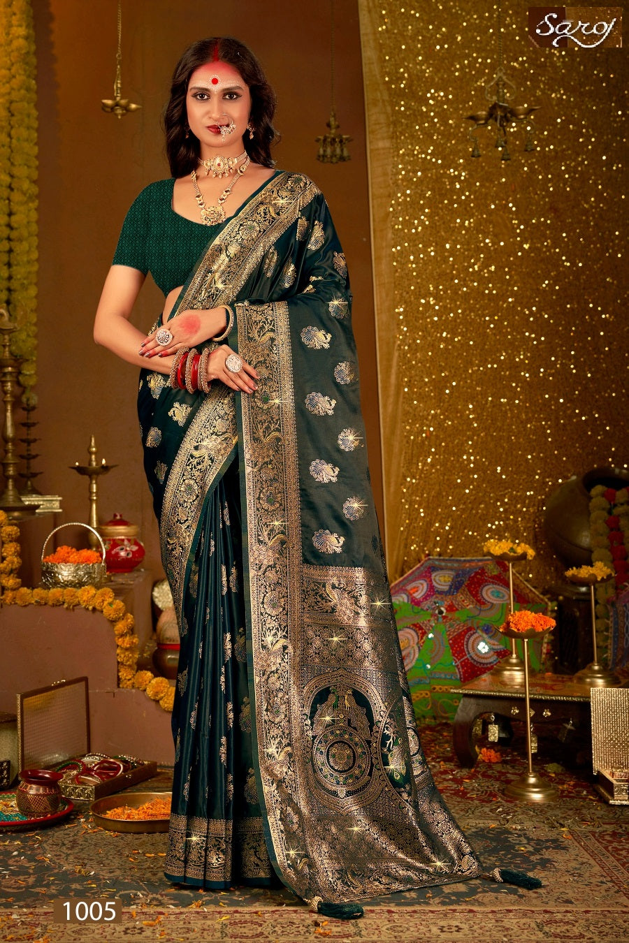 Shrinidhi Satin Saroski Vol 5 Saroj Silk Sarees Manufacturer India