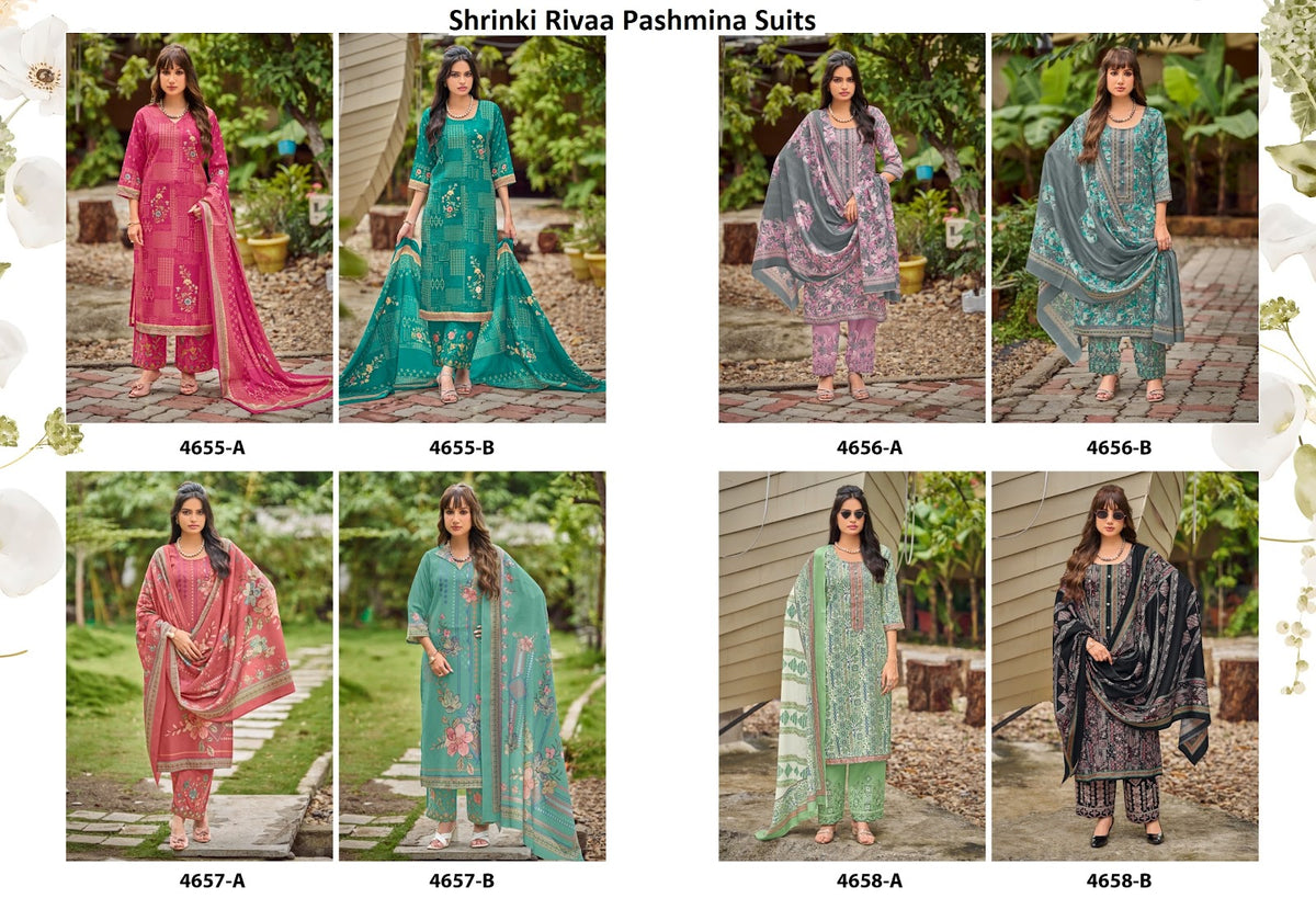 Shrinki Rivaa Pashmina Suits Wholesale