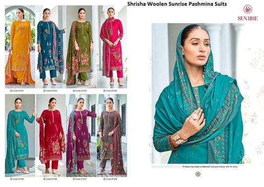 Shrisha Woolen Sunrise Viscose Pashmina Suits Supplier India