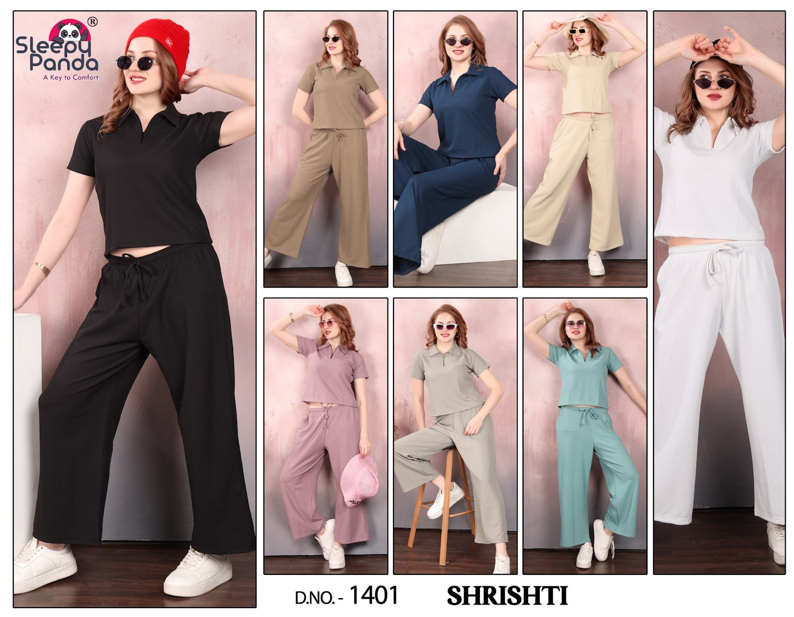 Shrishti 1401 Sleepy Panda Waffle Co Ord Set Supplier Ahmedabad