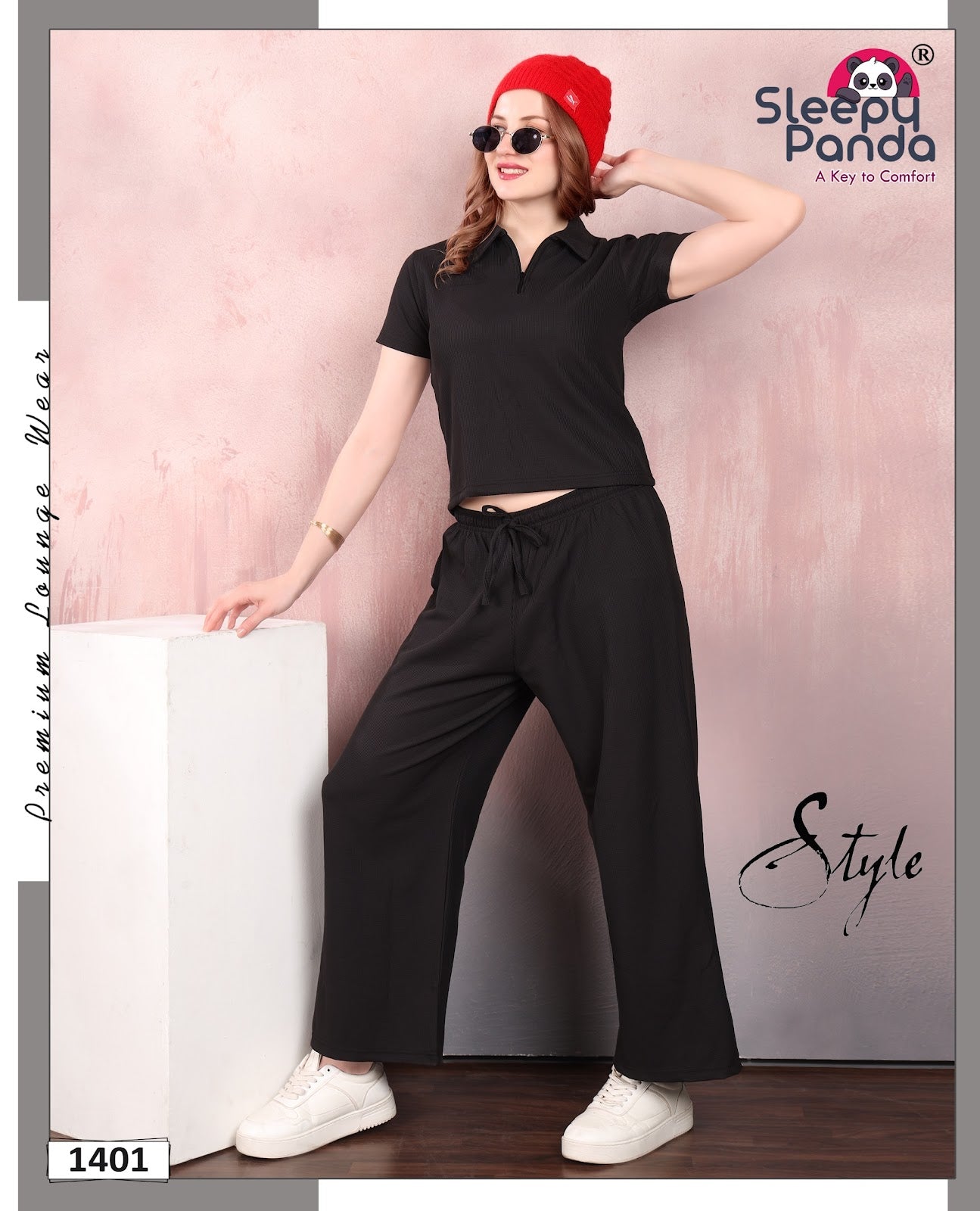Shrishti 1401 Sleepy Panda Waffle Co Ord Set Supplier Ahmedabad
