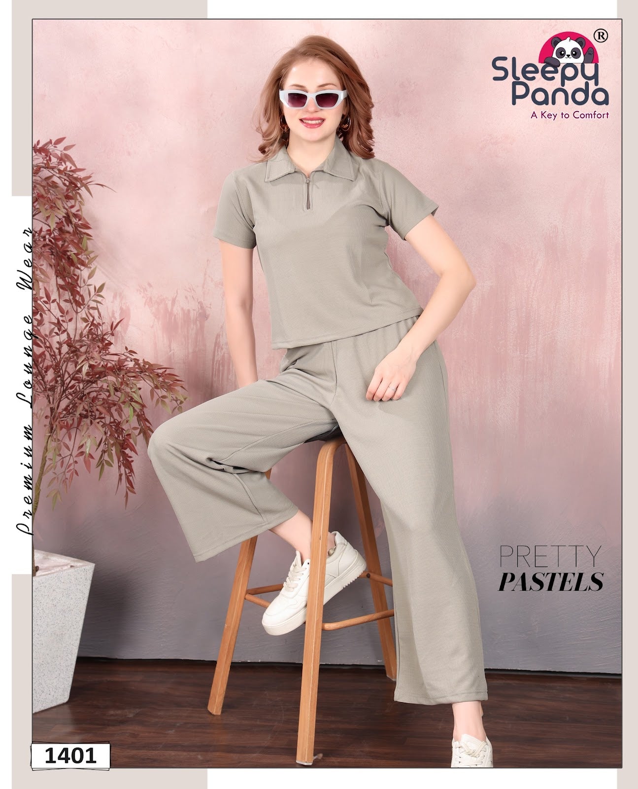 Shrishti 1401 Sleepy Panda Waffle Co Ord Set Supplier Ahmedabad