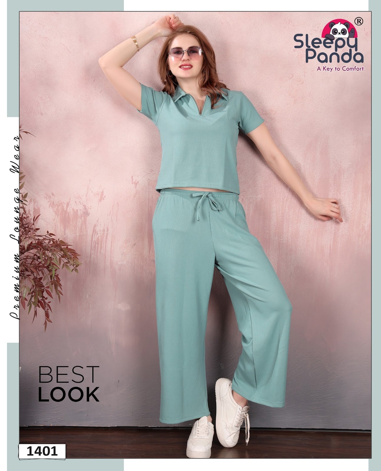 Shrishti 1401 Sleepy Panda Waffle Co Ord Set Supplier Ahmedabad