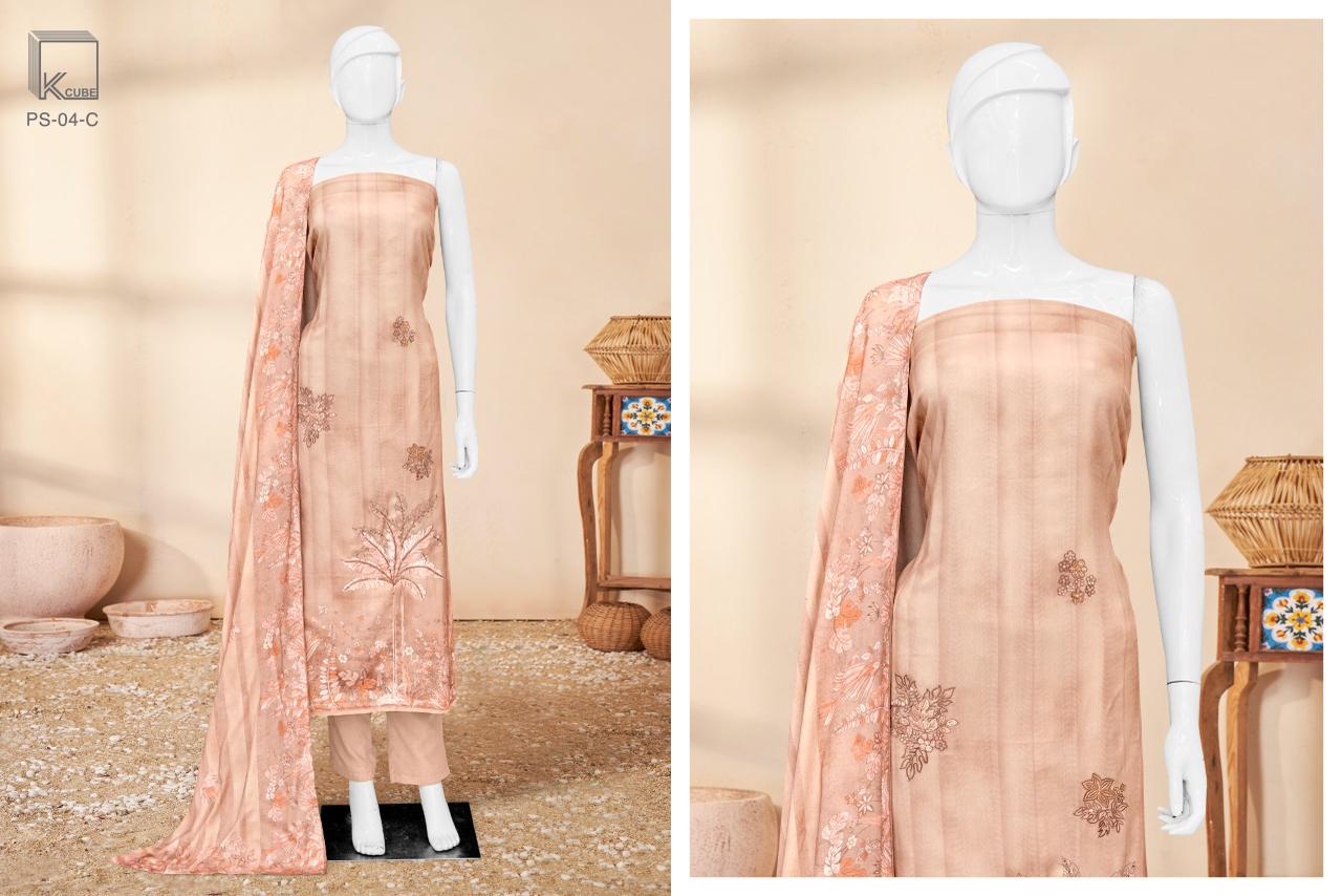Shristi Ps 4 K Cube Pashmina Suits Exporter Ahmedabad