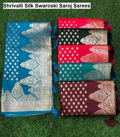 Shrivalli Silk Swaroski Saroj Pure Silk Sarees Supplier Gujarat