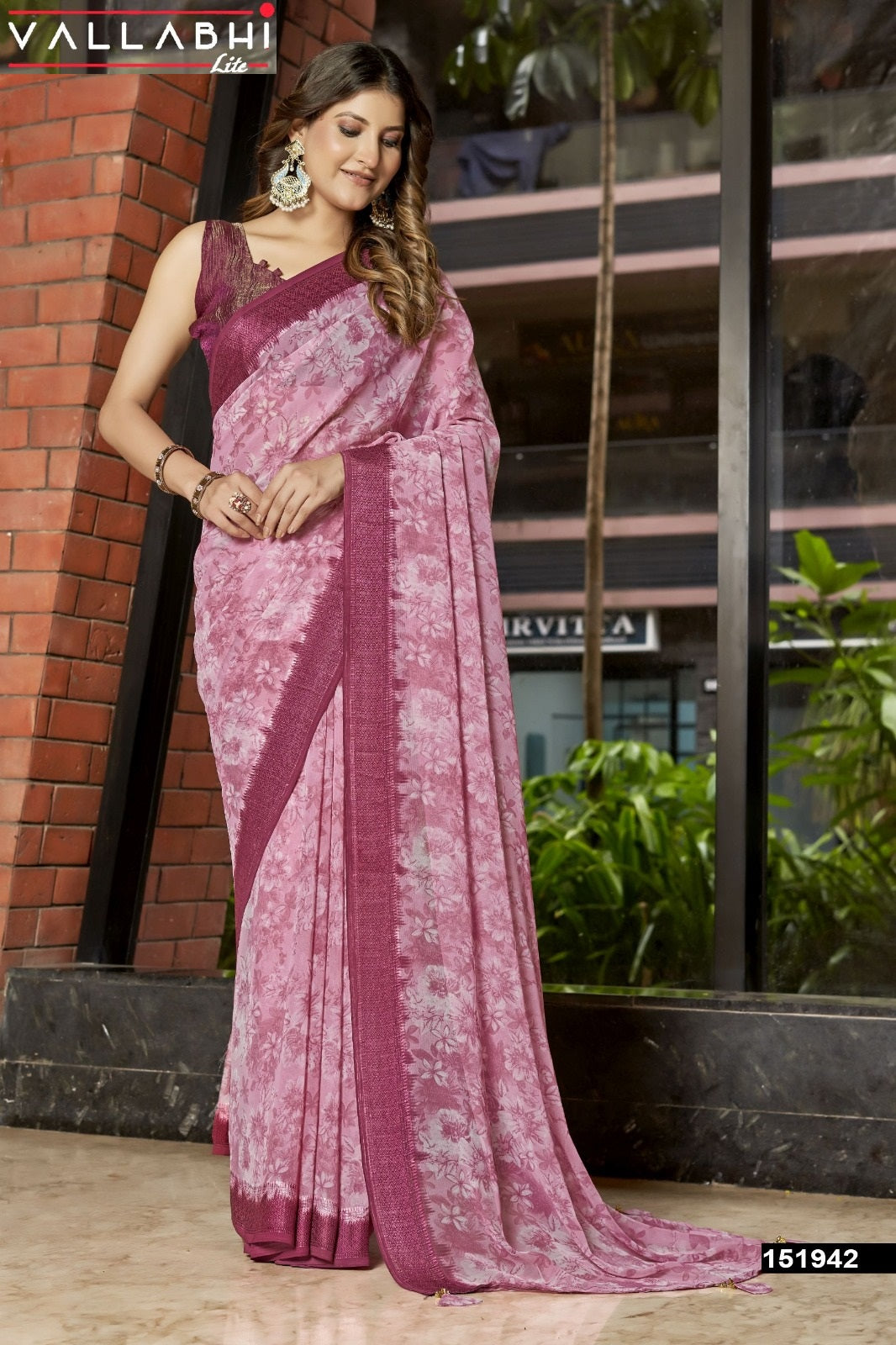 Shrivani Vallabhi Lite Georgette Sarees Manufacturer Gujarat