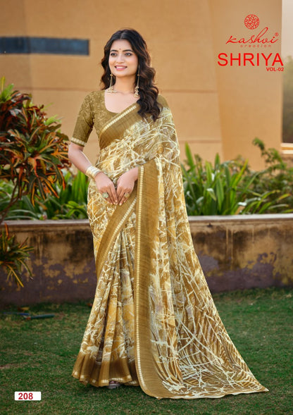 Shriya Vol 2 Kashvi Creation Dull Moss Sarees Wholesaler