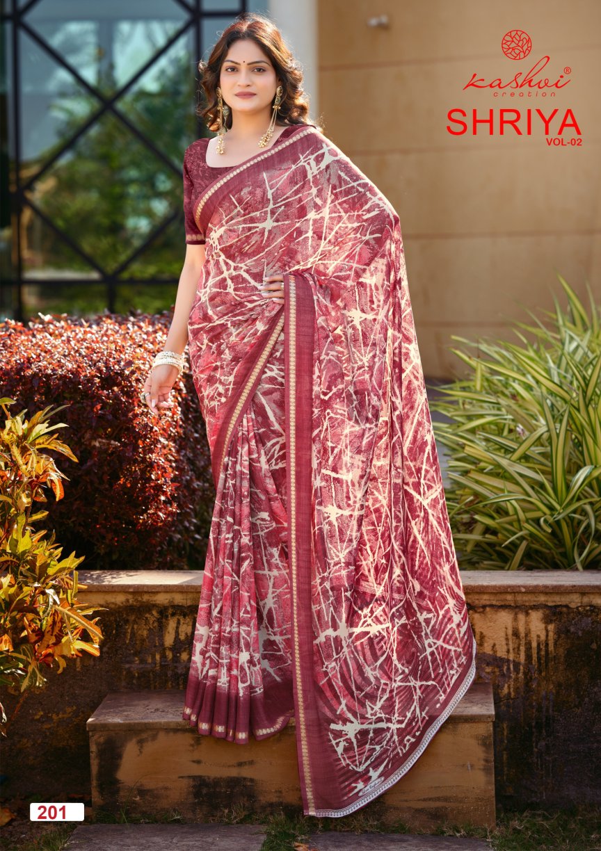 Shriya Vol 2 Kashvi Creation Dull Moss Sarees Wholesaler
