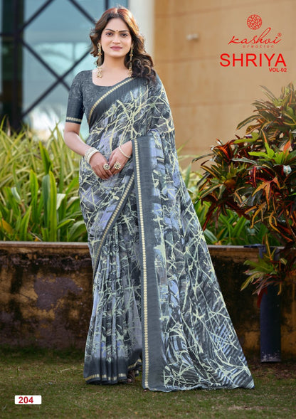 Shriya Vol 2 Kashvi Creation Dull Moss Sarees Wholesaler