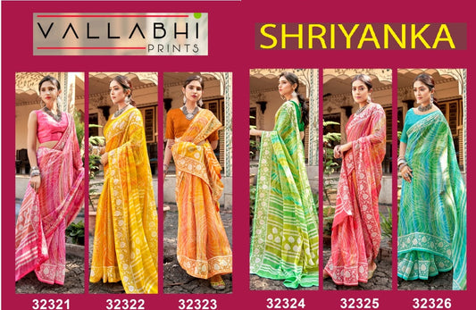 Shriyanka Vallabhi Prints Chiffon Sarees Supplier India