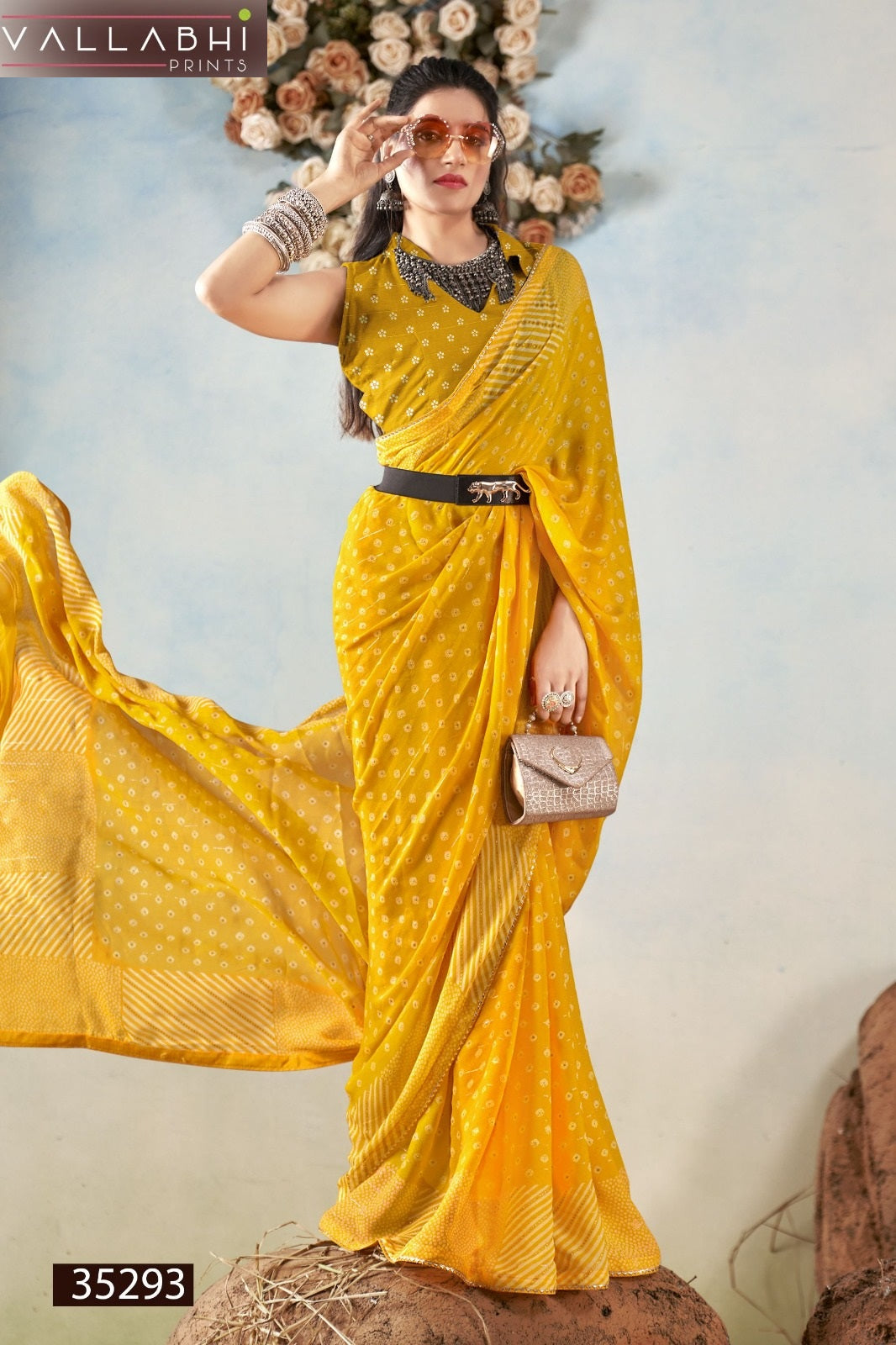Shriyanka Vol 7 Vallabhi Prints Georgette Sarees Wholesaler Gujarat