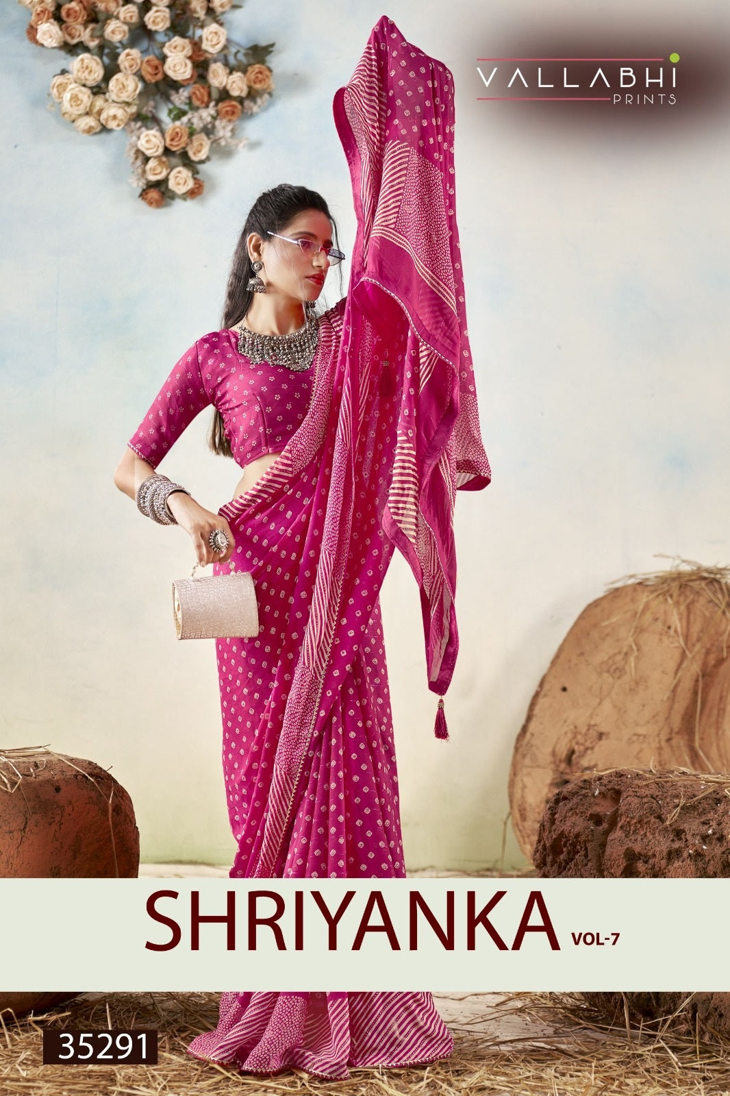 Shriyanka Vol 7 Vallabhi Prints Georgette Sarees Wholesaler Gujarat