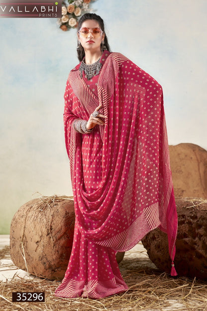 Shriyanka Vol 7 Vallabhi Prints Georgette Sarees Wholesaler Gujarat