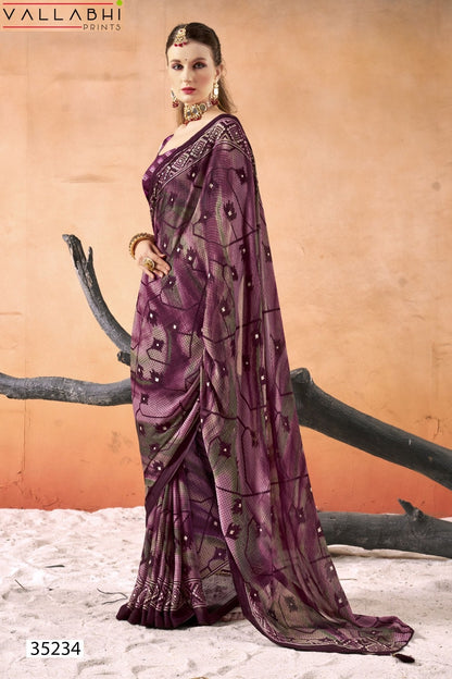 Shriyanka Vol 8 Vallabhi Prints Moss Sarees Exporter Gujarat
