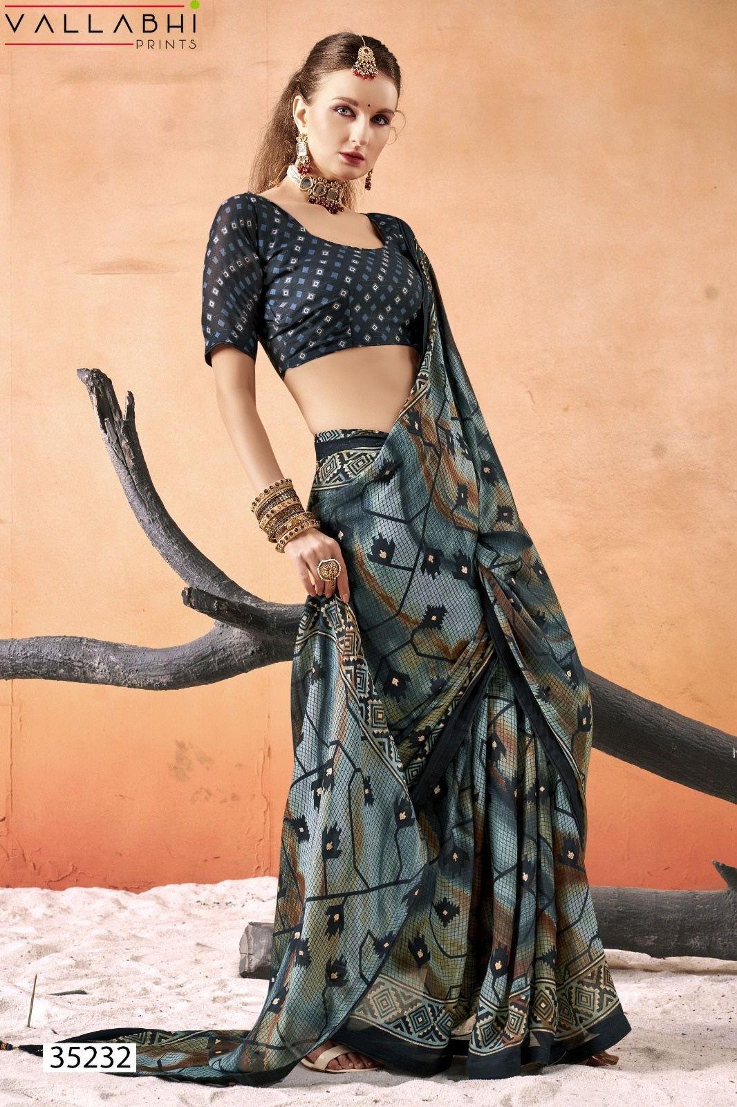 Shriyanka Vol 8 Vallabhi Prints Moss Sarees Exporter Gujarat