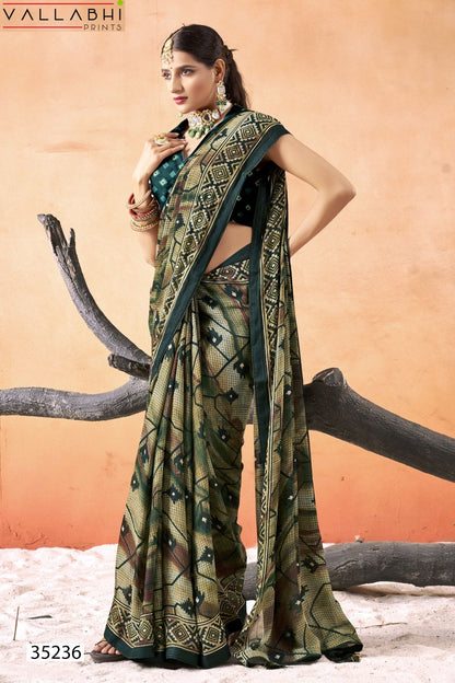 Shriyanka Vol 8 Vallabhi Prints Moss Sarees Exporter Gujarat