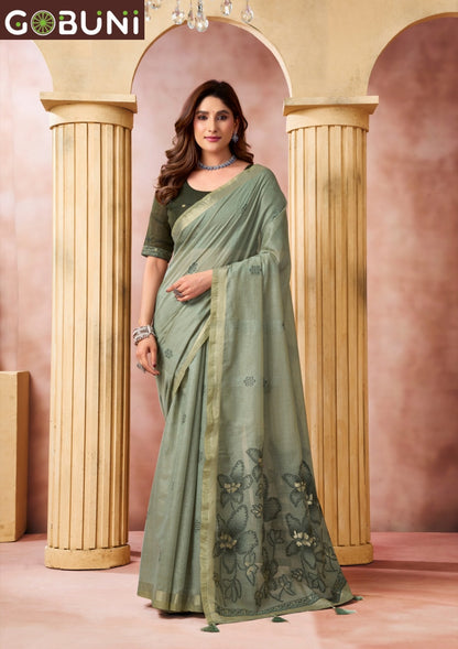 Shrushti Gobuni Cotton Sarees Wholesale Rate