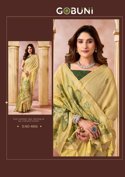 Shrushti Gobuni Cotton Sarees Wholesale Rate