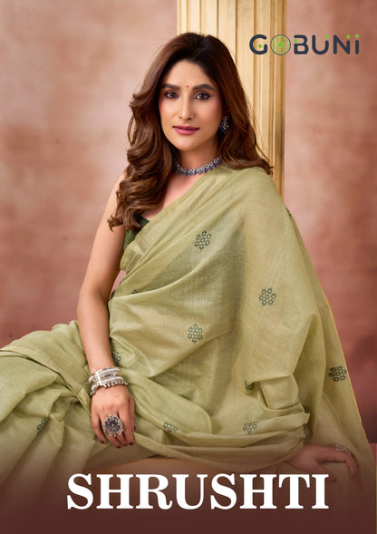 Shrushti Gobuni Cotton Sarees Wholesale Rate