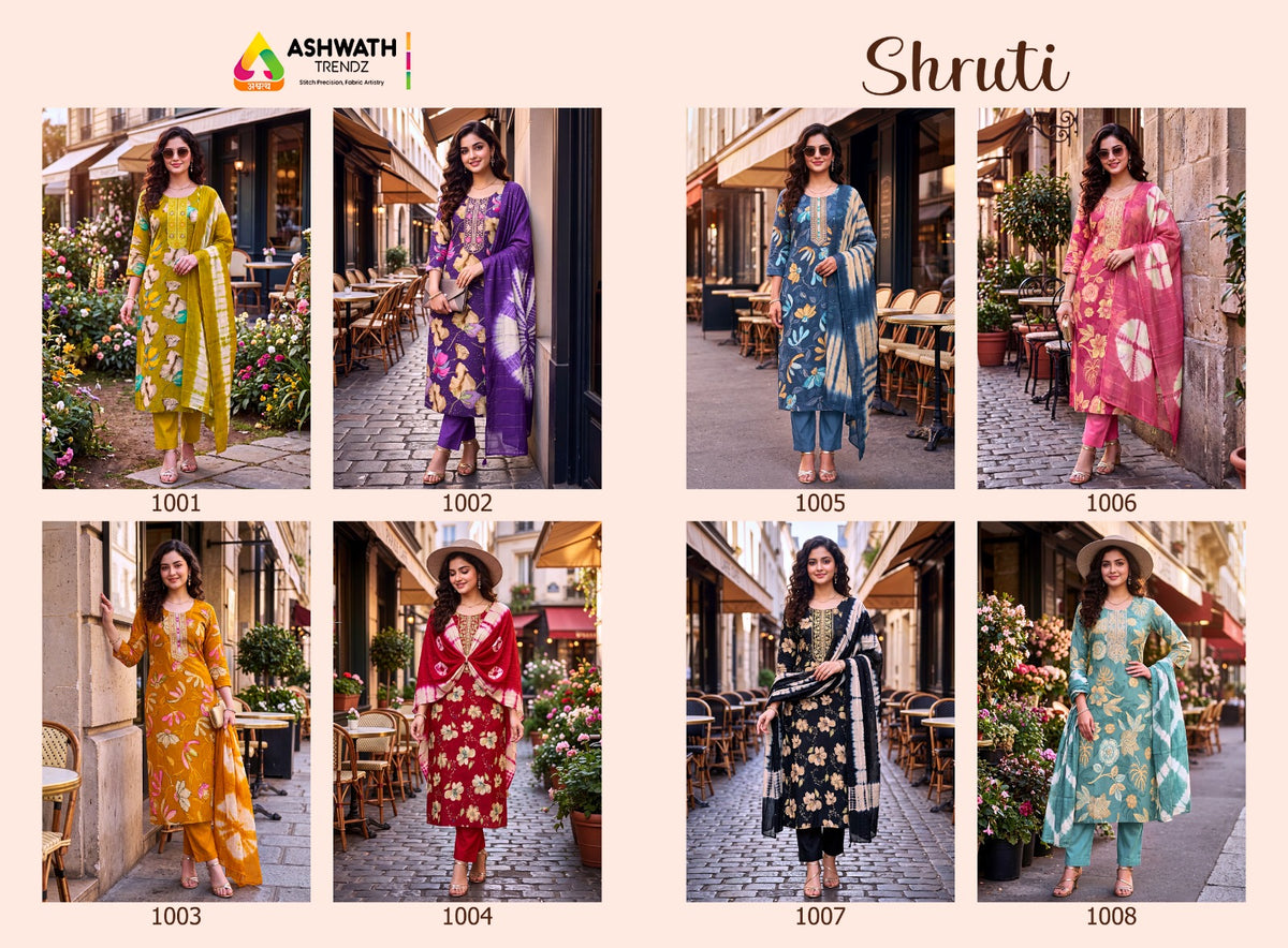 Shruti Ashwath Vetican Readymade Pant Style Suits Exporter Ahmedabad
