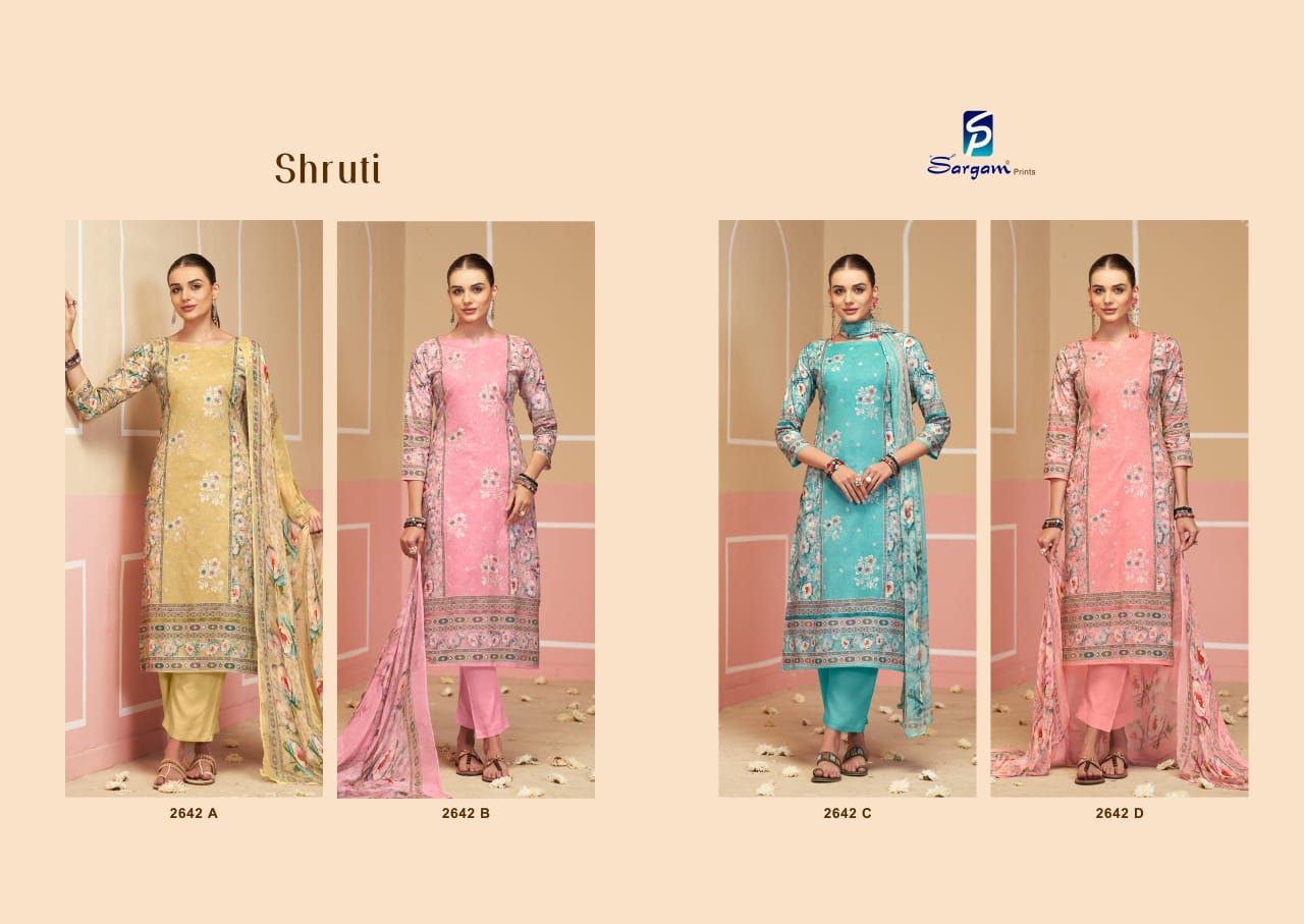Shruti Sargam Prints Cambric Pant Style Suits Wholesaler Ahmedabad
