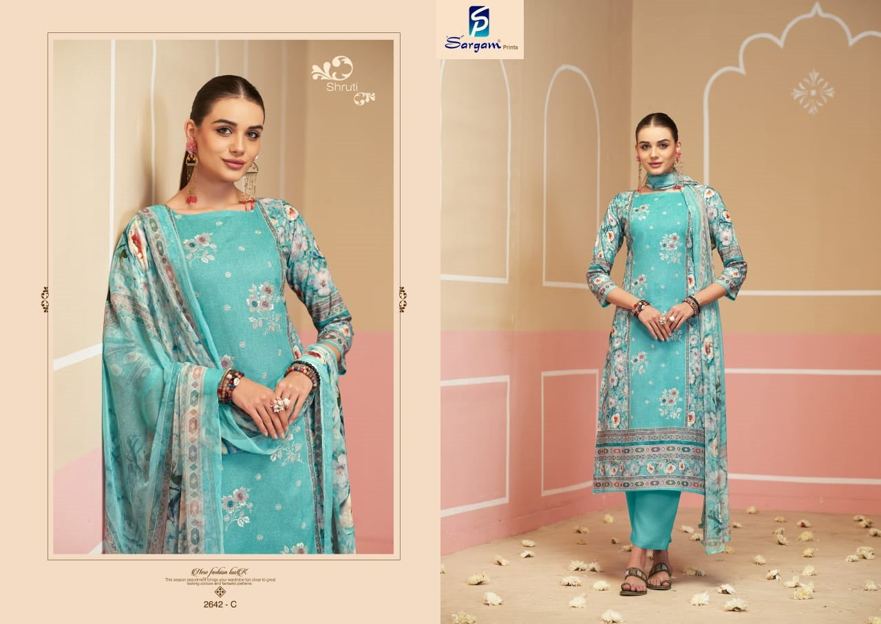 Shruti Sargam Prints Cambric Pant Style Suits Wholesaler Ahmedabad