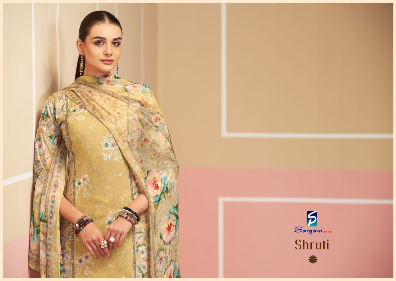 Shruti Sargam Prints Cambric Pant Style Suits Wholesaler Ahmedabad