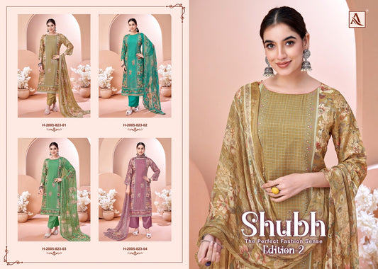 Shubh Edition 2 Alok Viscose Muslin Karachi Salwar Suits Manufacturer Ahmedabad