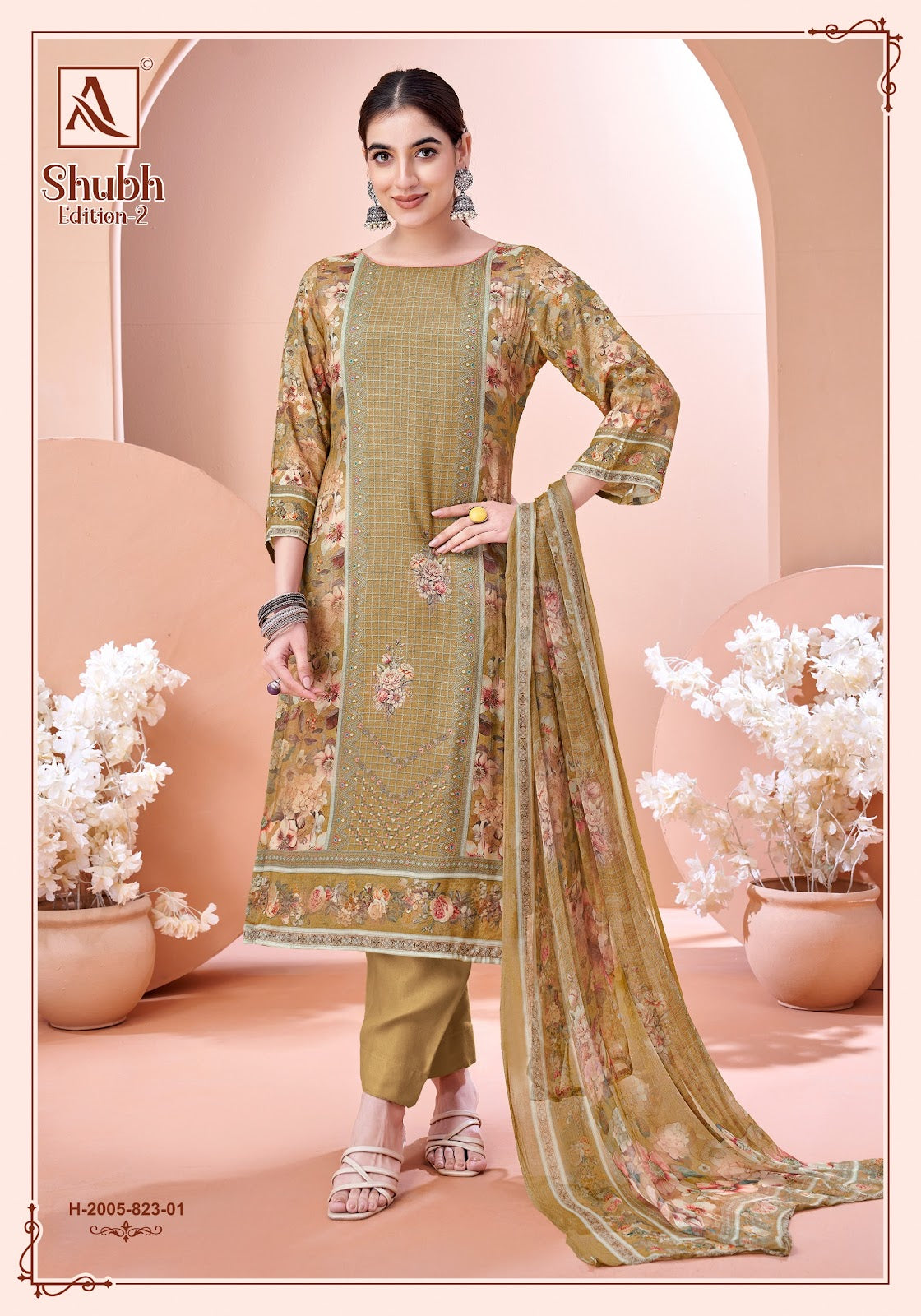 Shubh Edition 2 Alok Viscose Muslin Karachi Salwar Suits Manufacturer Ahmedabad
