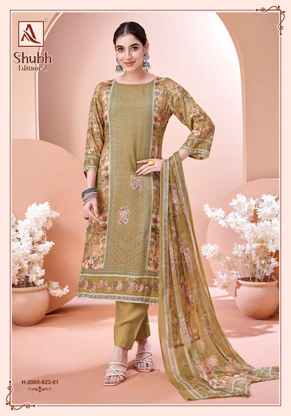 Shubh Edition 2 Alok Viscose Muslin Karachi Salwar Suits Manufacturer Ahmedabad