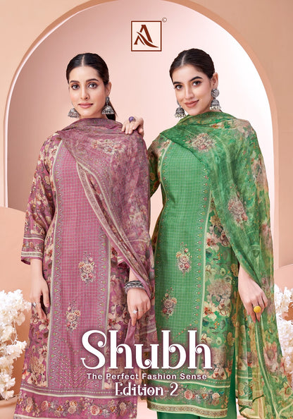 Shubh Edition 2 Alok Viscose Muslin Karachi Salwar Suits Manufacturer Ahmedabad