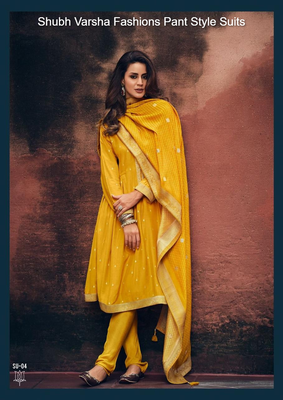 Shubh Varsha Fashions Muslin Pant Style Suits Wholesaler Gujarat
