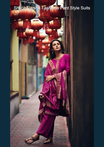 Shubh Varsha Fashions Muslin Pant Style Suits Wholesaler Gujarat