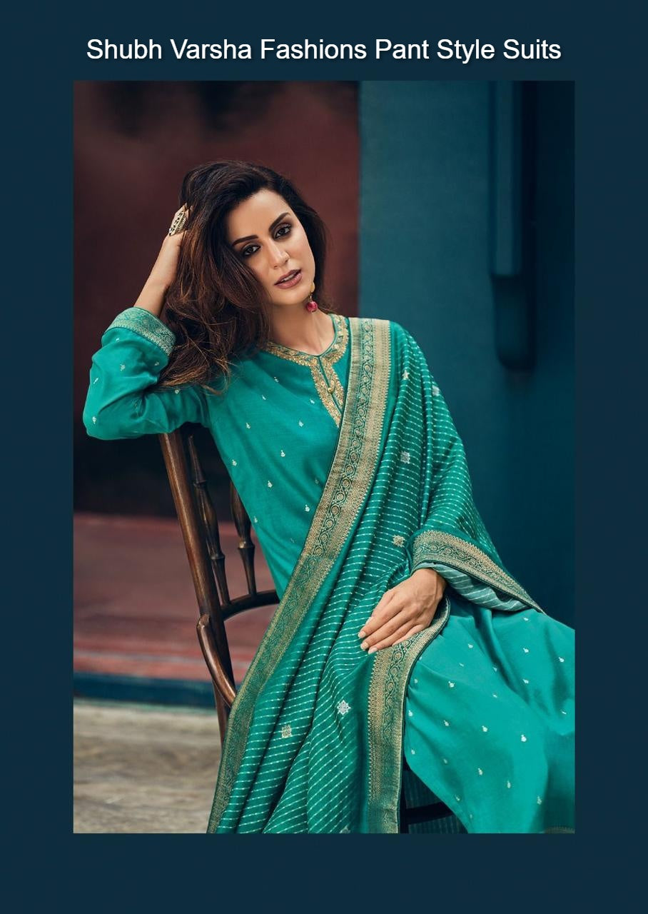 Shubh Varsha Fashions Muslin Pant Style Suits Wholesaler Gujarat