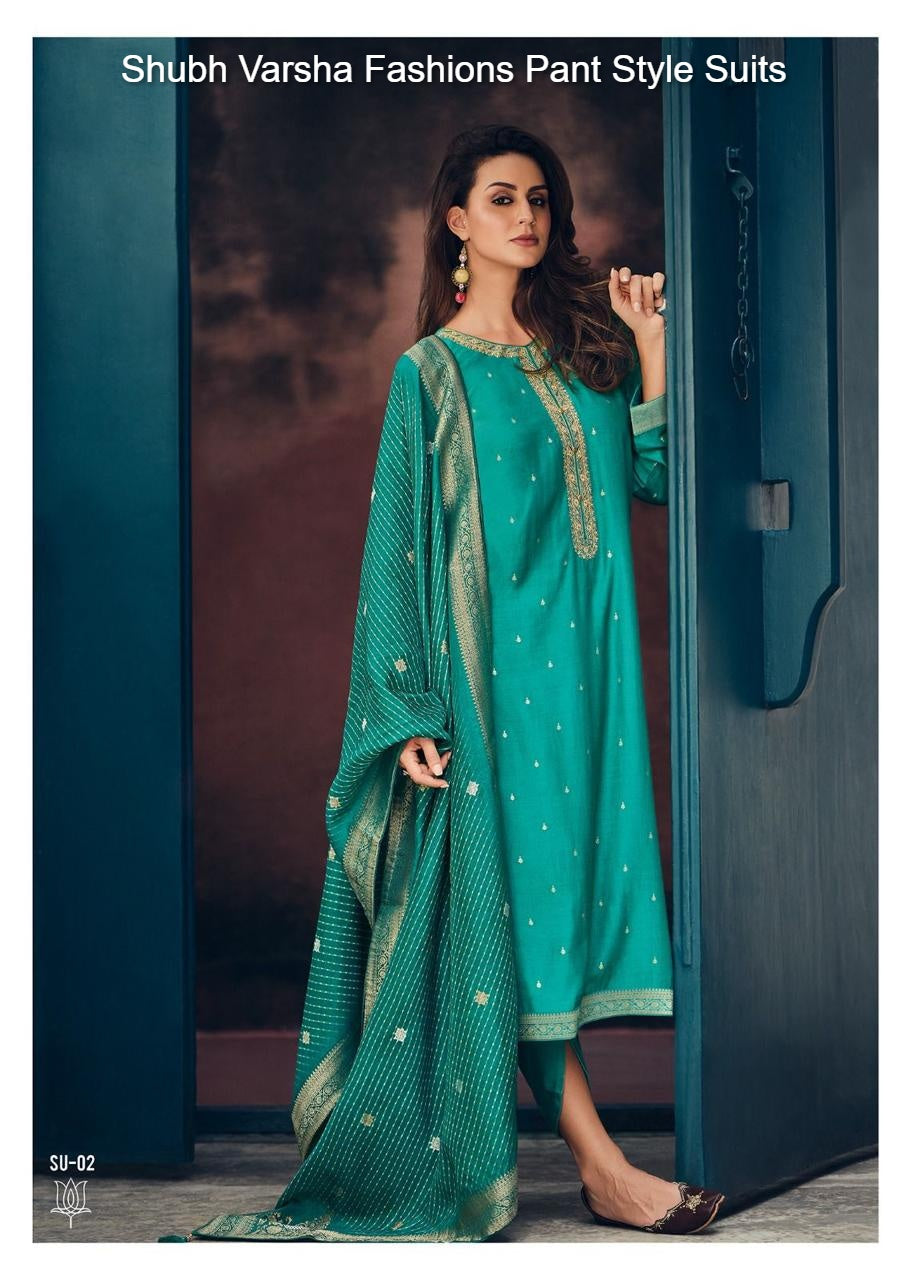 Shubh Varsha Fashions Muslin Pant Style Suits Wholesaler Gujarat