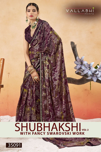 Shubhakshi Vol 2 Vallabhi Prints Brasso Sarees Exporter