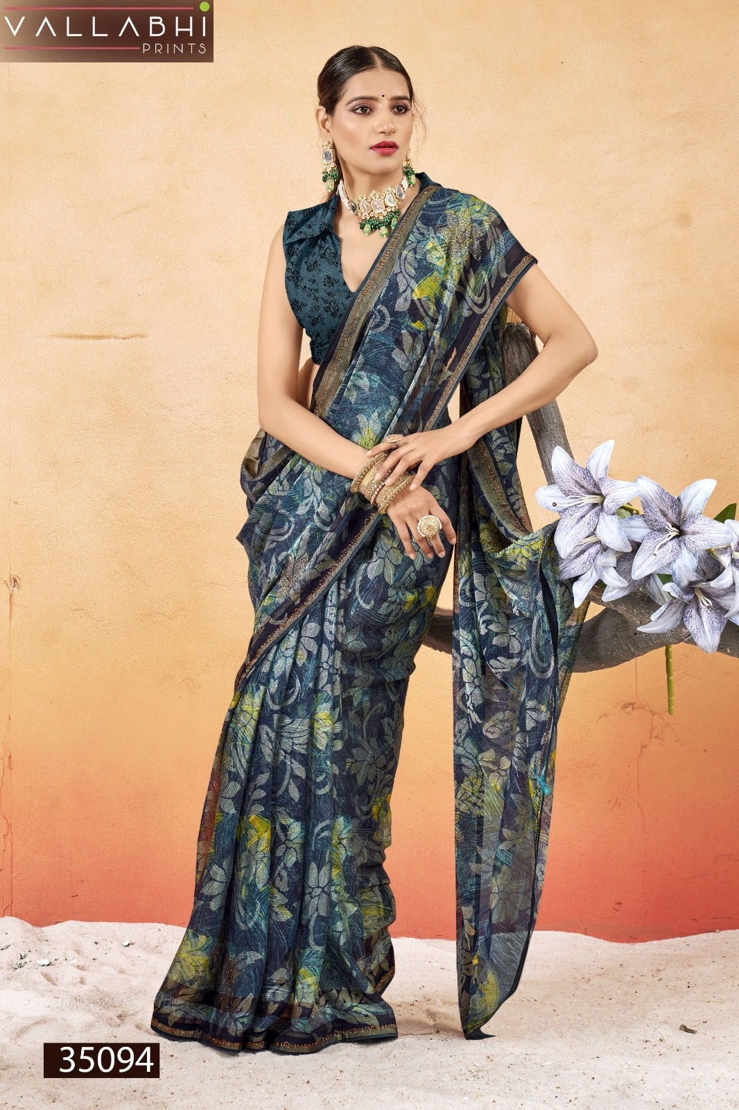 Shubhakshi Vol 2 Vallabhi Prints Brasso Sarees Exporter